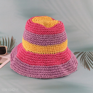 New Product Women's Straw Hat Wide Brim Sun Hat for Travel