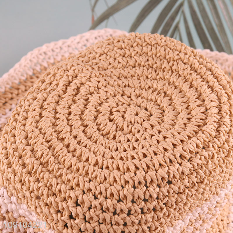 Online Wholesale Women's Wide Brim Straw Hat Breathable Sunhat