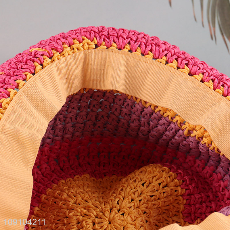 New Product Women's Straw Hat Wide Brim Sun Hat for Travel