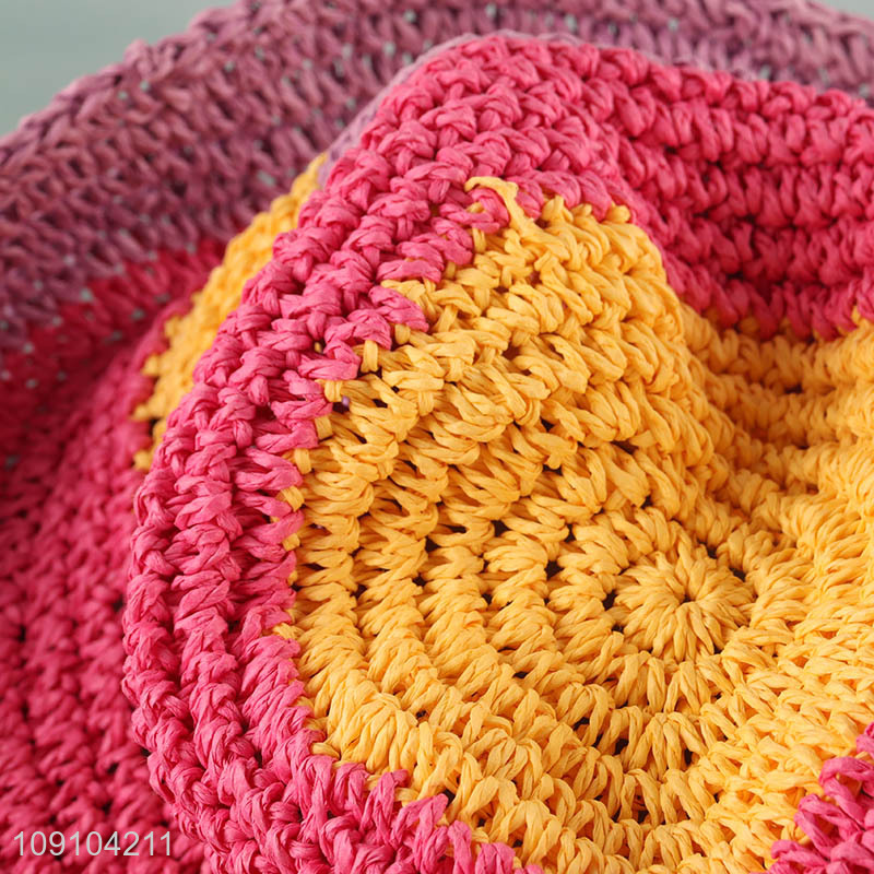 New Product Women's Straw Hat Wide Brim Sun Hat for Travel