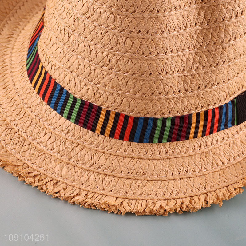 New Arrival Mens Summer Beach Straw Hats Fedora Sun Hats