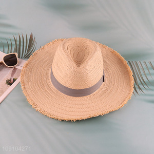 Good Quality Straw Hat Wide Brim Beach Sun Hat for Women