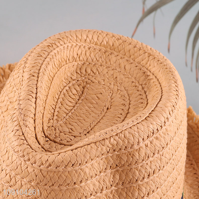 New Arrival Mens Summer Beach Straw Hats Fedora Sun Hats