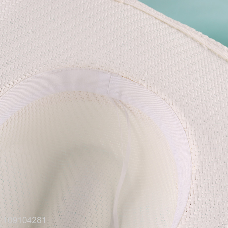 China Imports Womens Beach Straw Hat Wide Brim Fedora Hat