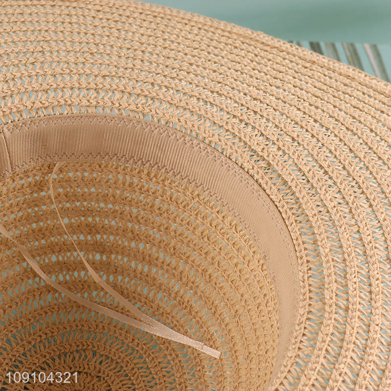 Online Wholesale Women's Straw Hat Wide Brim Sun Hat for Travel