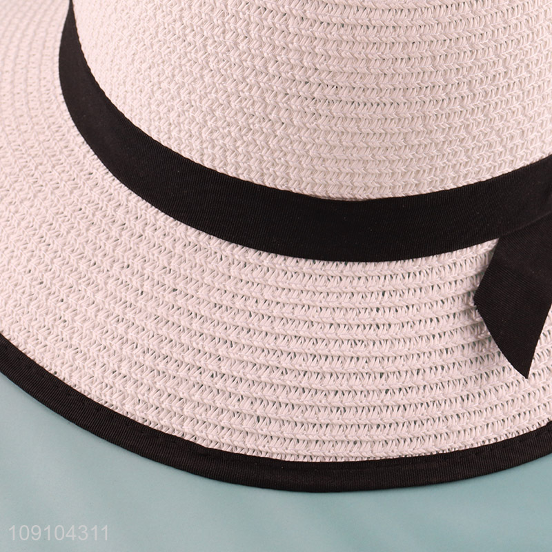 New Product Women's Beach Sunhat Straw Hat With Wide Brim