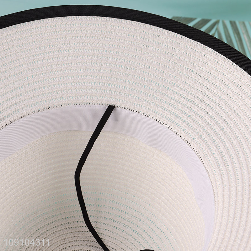 New Product Women's Beach Sunhat Straw Hat With Wide Brim