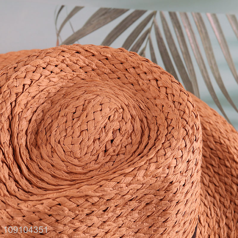 Hot Selling Men's Beach Straw Hat Summer Fedora Sun Hat