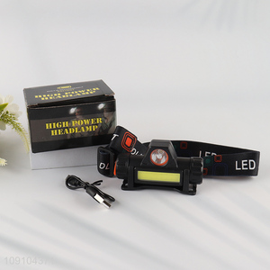 High Quality USB Rechargeable Led Floodlight Headlamp for Camping Hiking