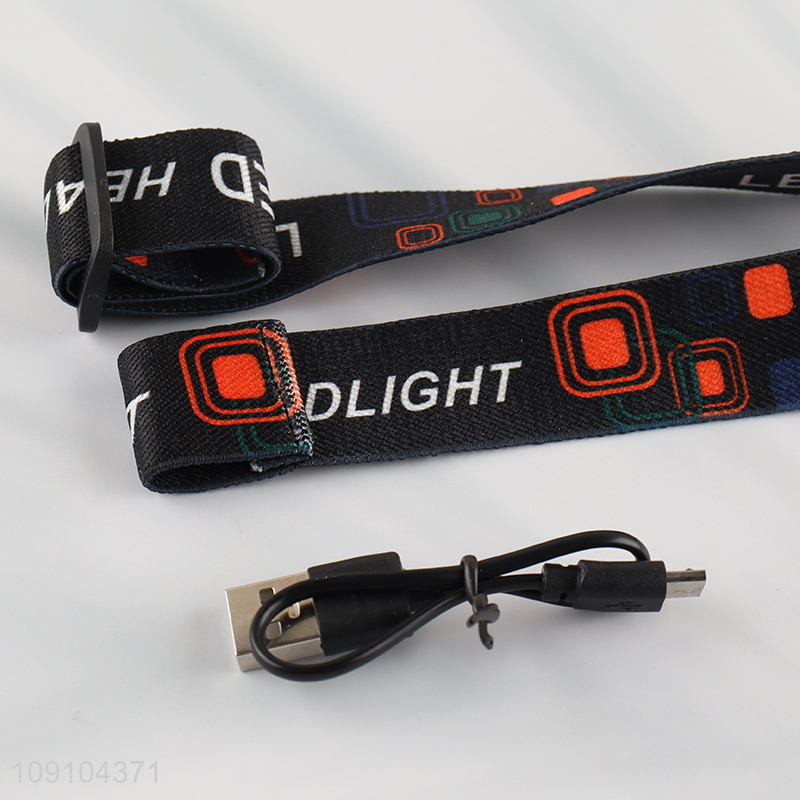 High Quality USB Rechargeable Led Floodlight Headlamp for Camping Hiking