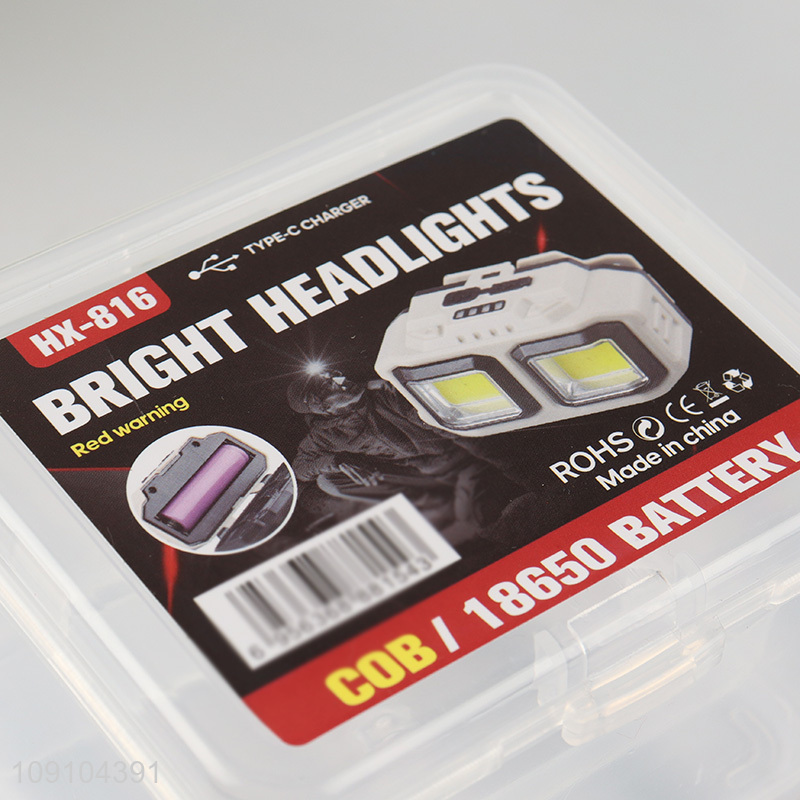 New Arrival Waterproof USB Rechargeable Super Bright Head Lamp for Outdoor Camping