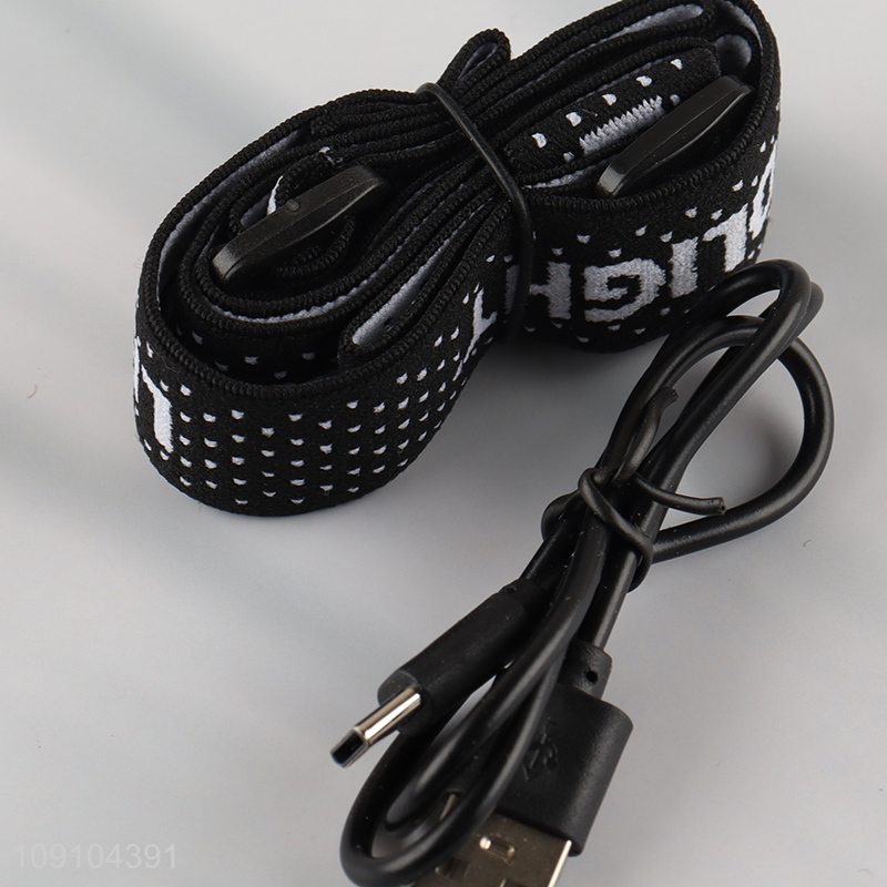 New Arrival Waterproof USB Rechargeable Super Bright Head Lamp for Outdoor Camping