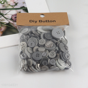 Top quality grey round resin DIY manual decorative button