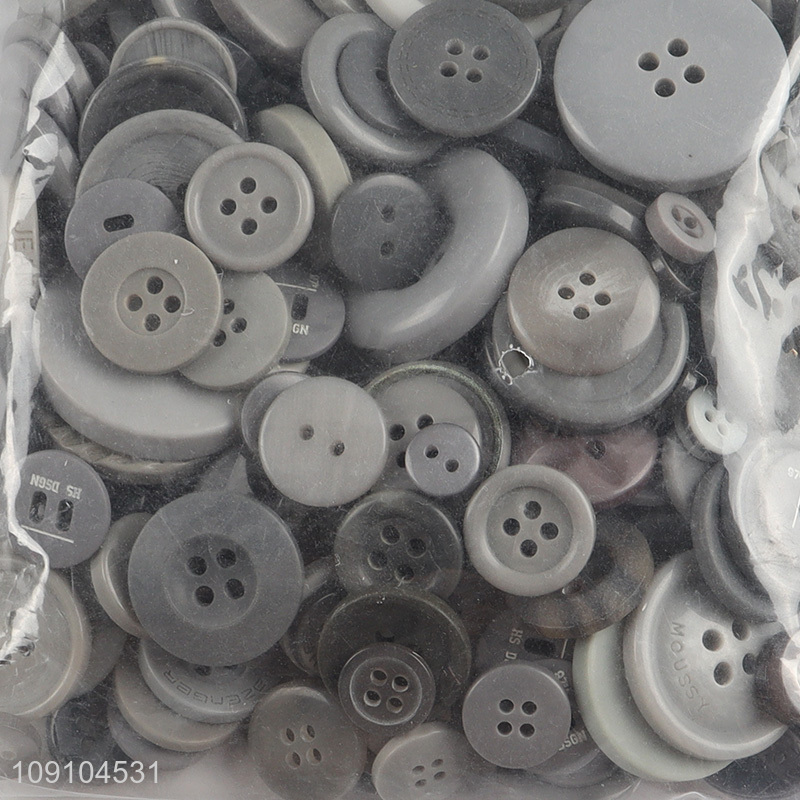 Top quality grey round resin DIY manual decorative button