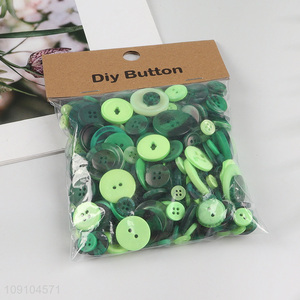 Hot items green resin round DIY manual decorative button set