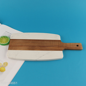 Wholesale Acacia Wood and Marble Cutting Board Non-Slip Chopping Board
