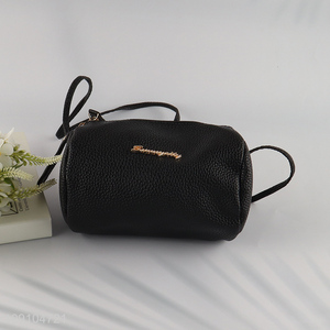 New Arrival PU Leather Cylinder Bag Trendy Crossbody Barrel Bag