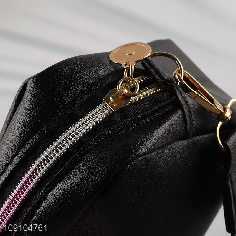 New Product Women PU Leather Crossbody Shoulder Bag With Wide Strap