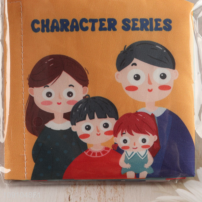 Top selling character series baby cloth book early educational toys