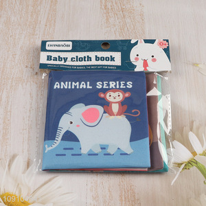 China products animal series baby cloth book early educational toys