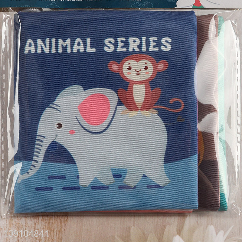 China products animal series baby cloth book early educational toys