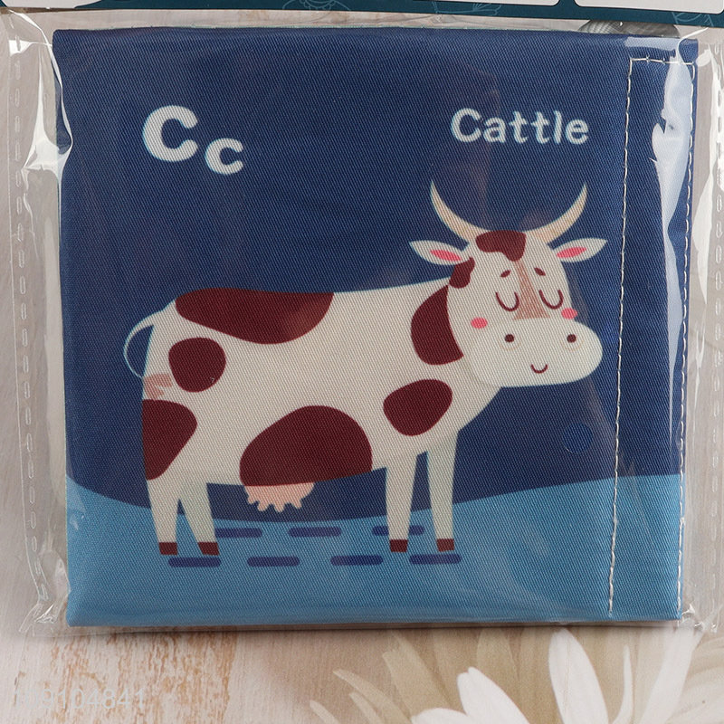 China products animal series baby cloth book early educational toys
