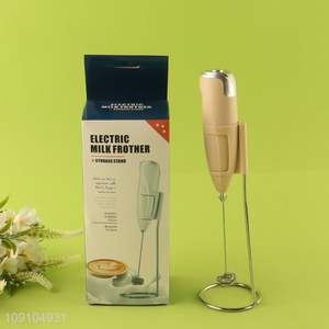Factory Price Handheld Electric Milk Frother Foam Maker with Stand