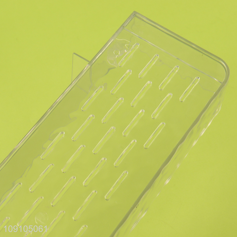 Wholesale Transparent Wall Mounted Suction Cup Shower Caddy Bathroom Storage Rack