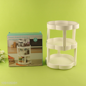 China Imports 3-Tier 360° Rotating Plastic Storage Rack Kitchen Spice Rack