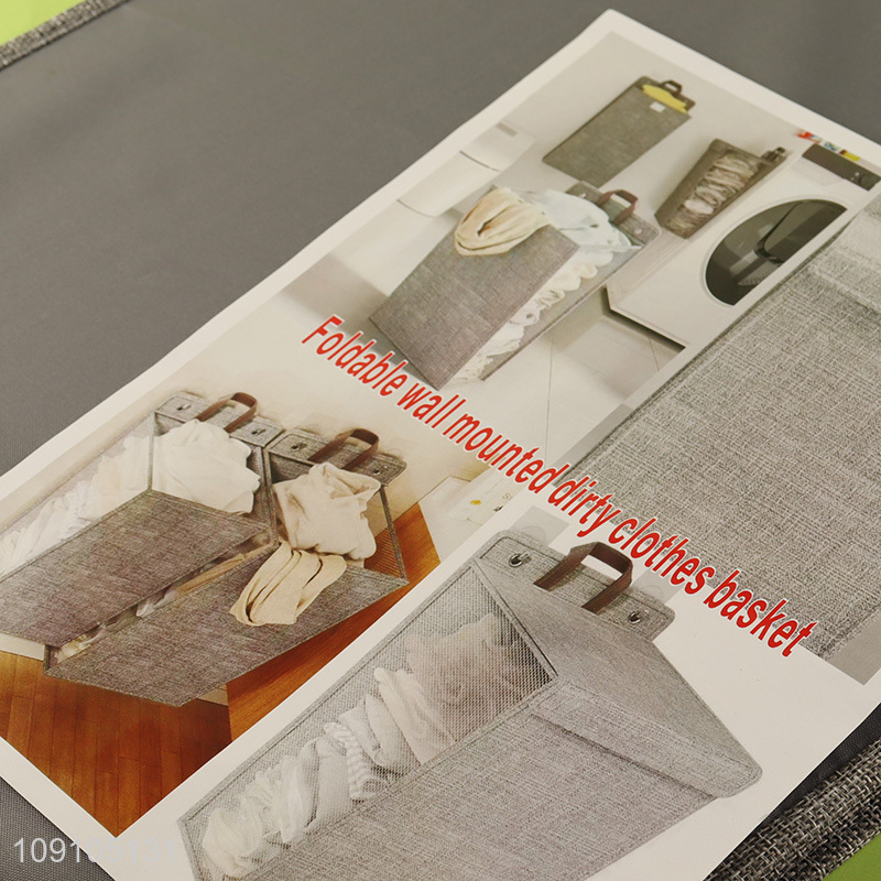 Wholesale Wall Hanging Laundry Basket Collapsible Laundry Hamper with Handle