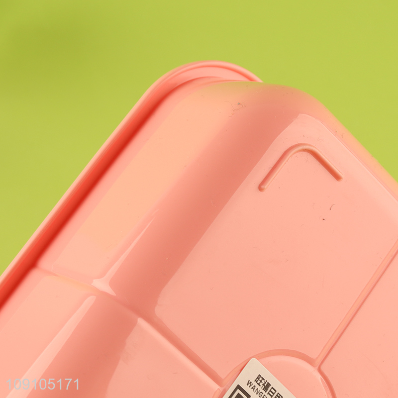 Factory Price 4-Compartment Plastic Bento Box Lunch Container with Spoon & Fork