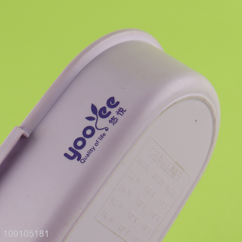 High Quality 2-Layer Plastic Bento Lunch Box Lunch Container with Spoon & Fork