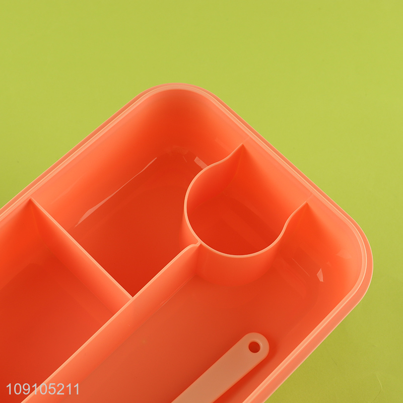 Good Quality Kids Bento Lunch Box Divided Lunch Container with Spork & Sauce Box