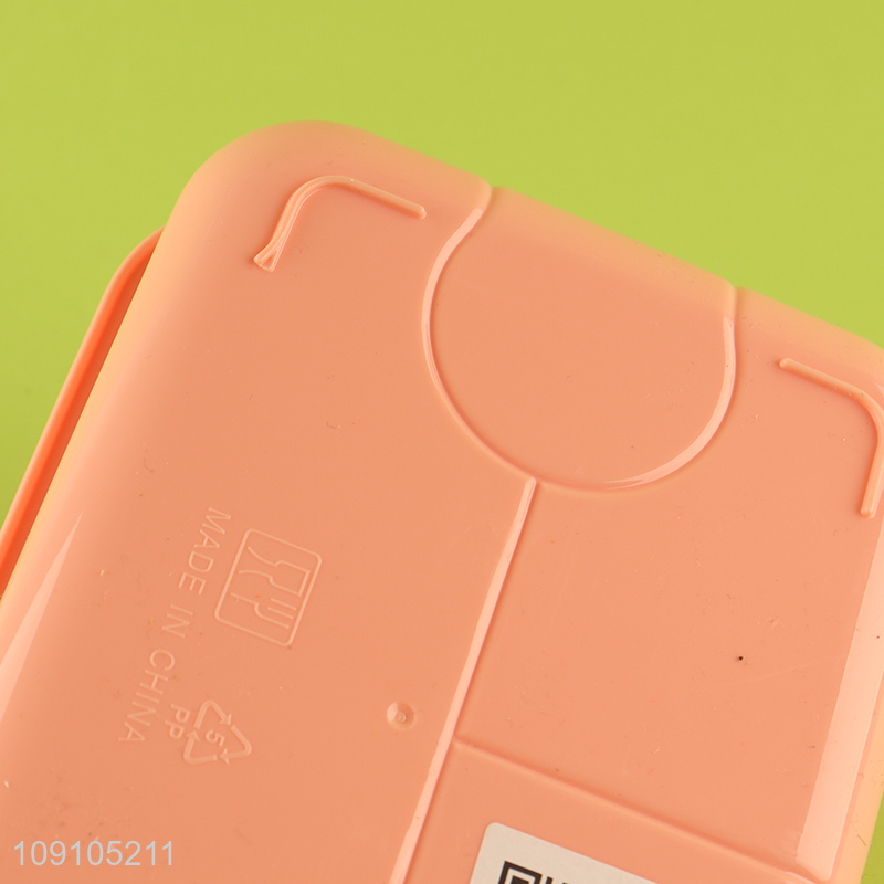 Good Quality Kids Bento Lunch Box Divided Lunch Container with Spork & Sauce Box