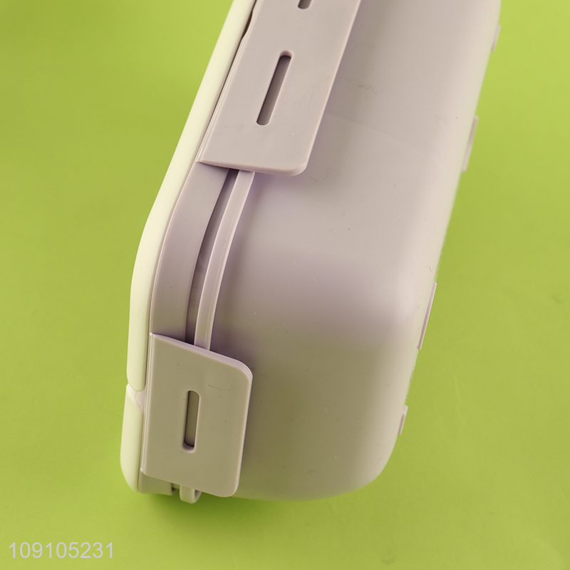 Factory Supply 1100ML 2-Compartment Plastic Bento Lunch Box with Spoon & Fork