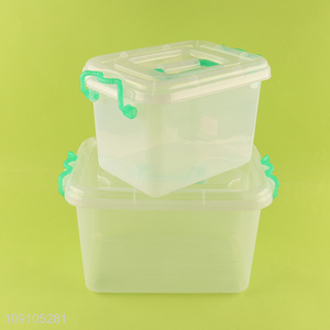 Hot Selling 6 10L Multipurpose Plastic Storage Bins Stackable Storage Box with Lid