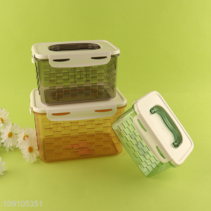 Factory Price 1.3 2.3 4L Multipurpose Plastic Storage Box with Airtight Lid