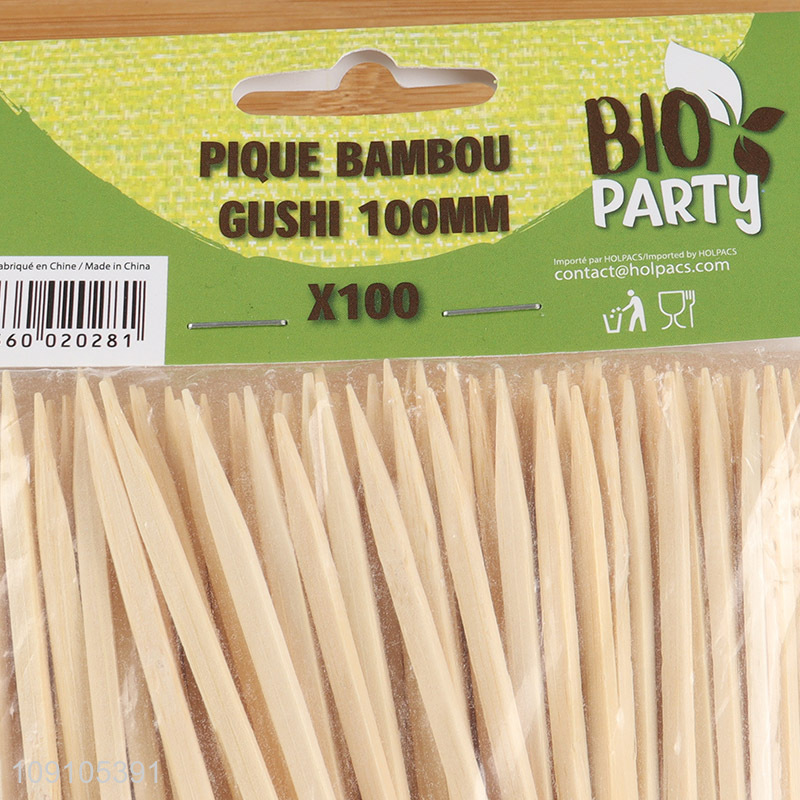 Top selling 100pcs wooden barbecue skewer wood sticks