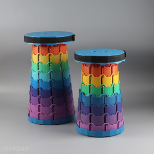 Low price folding household rainbow color stools for sale