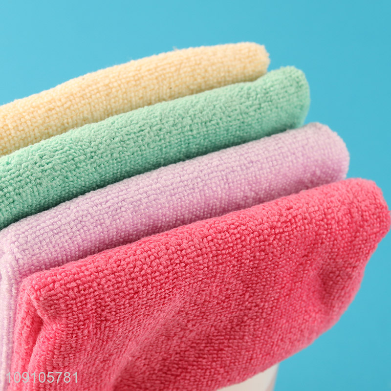 Good Quality 4 Pack Absorbent Microfiber Facial Towels Fast Drying Washcloth