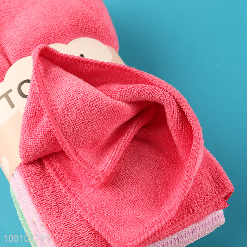 Good Quality 4 Pack Absorbent Microfiber Facial Towels Fast Drying Washcloth