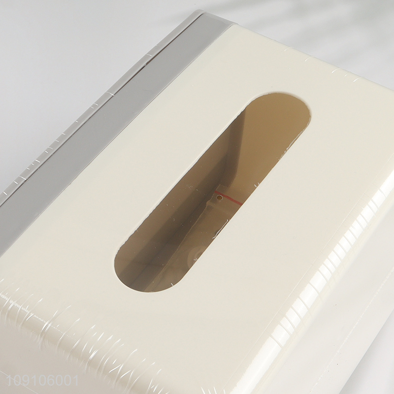 Factory supply plastic household wall-mounted tissue box for sale