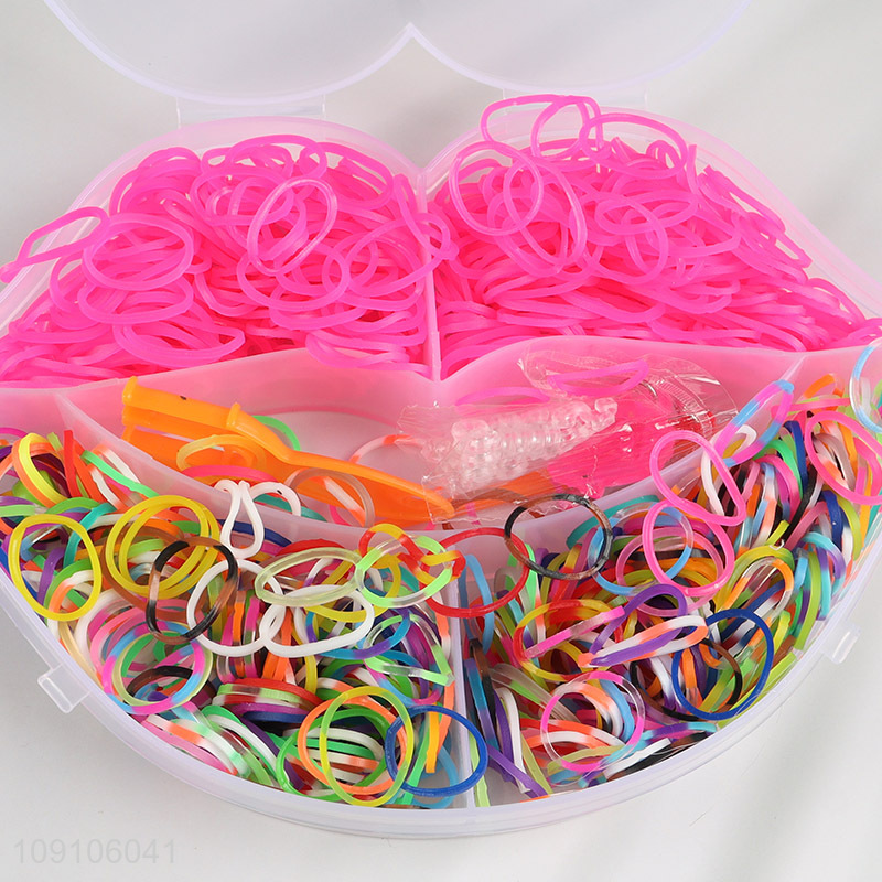 Hot selling colorful bands kids girls diy jewelry making toys wholesale