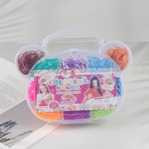 China factory girls diy toys colorful bands kids bracelet making toys