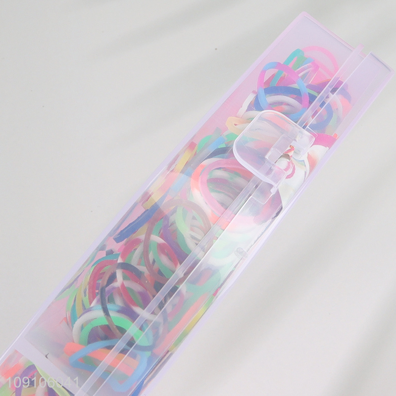 Hot selling colorful bands kids girls diy jewelry making toys wholesale