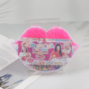 Hot selling colorful bands kids girls diy jewelry making toys wholesale