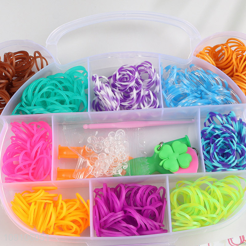 China factory girls diy toys colorful bands kids bracelet making toys
