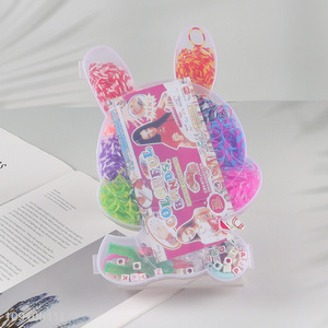 Hot items colourful rubber bands kids girls diy bracelet making toys