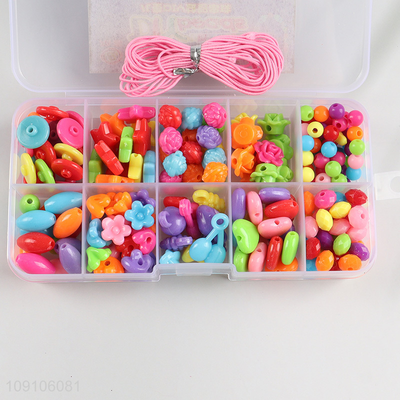 Yiwu market children plastic diy beads jewelry making toys