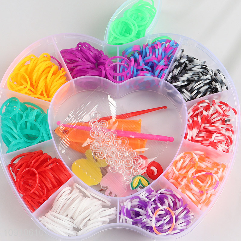 New arrival colourful rubber bands diy bracelet making toys